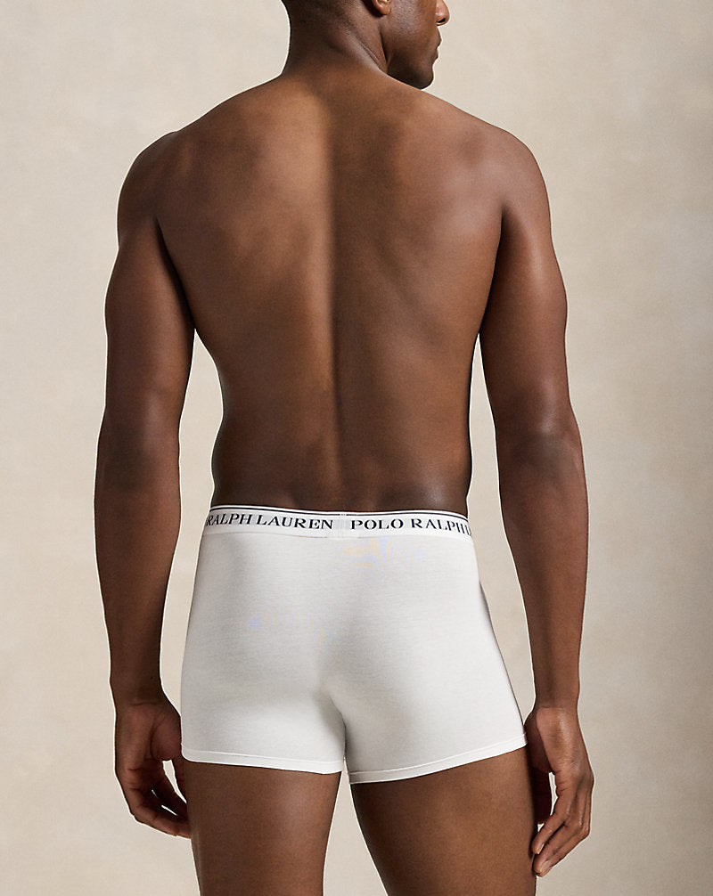 Paquete de 3 Boxer Briefs Polo Ralph Lauren 🏇🏼 Classic Fit Tela algodón stretch color blanco Talla L