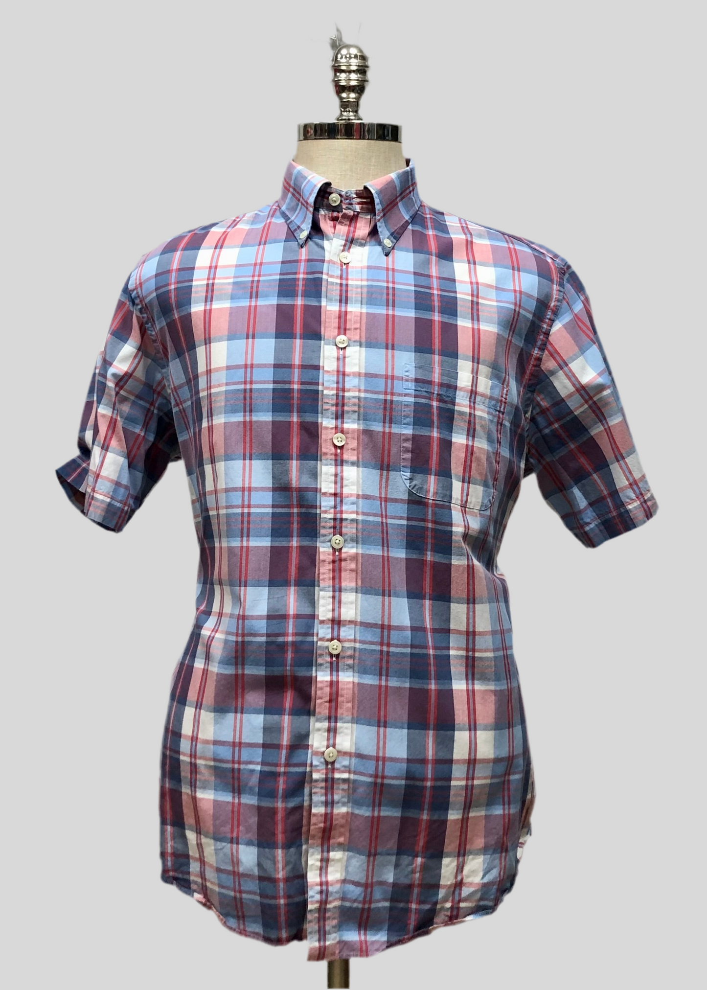 Camisa Brooks Brothers 🐑 de cuadro en rojo, azul y blanco Talla L Entalle Regular
