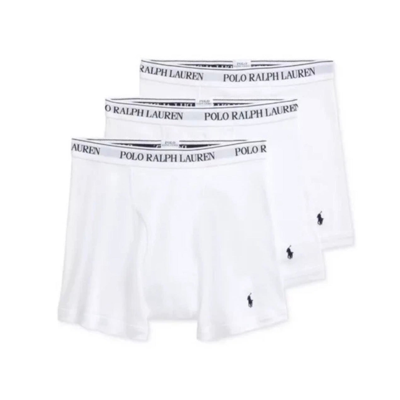 Paquete de 3 Boxer Briefs Polo Ralph Lauren 🏇🏼 Classic Fit Tela algodón stretch color blanco Talla L