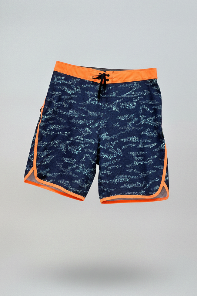 Short de baño Hurley 🏄🏽‍♂️ color azul navy y diseño gris degradado talla L