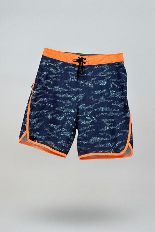 Short de baño Hurley 🏄🏽‍♂️ color azul navy y diseño gris degradado talla L