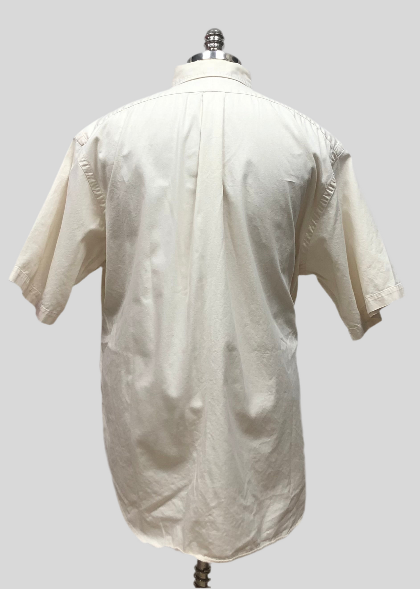 Camisa de botones Polo Ralph Lauren 🏇🏼 Oxford en color crema Talla XL Entalle Regular