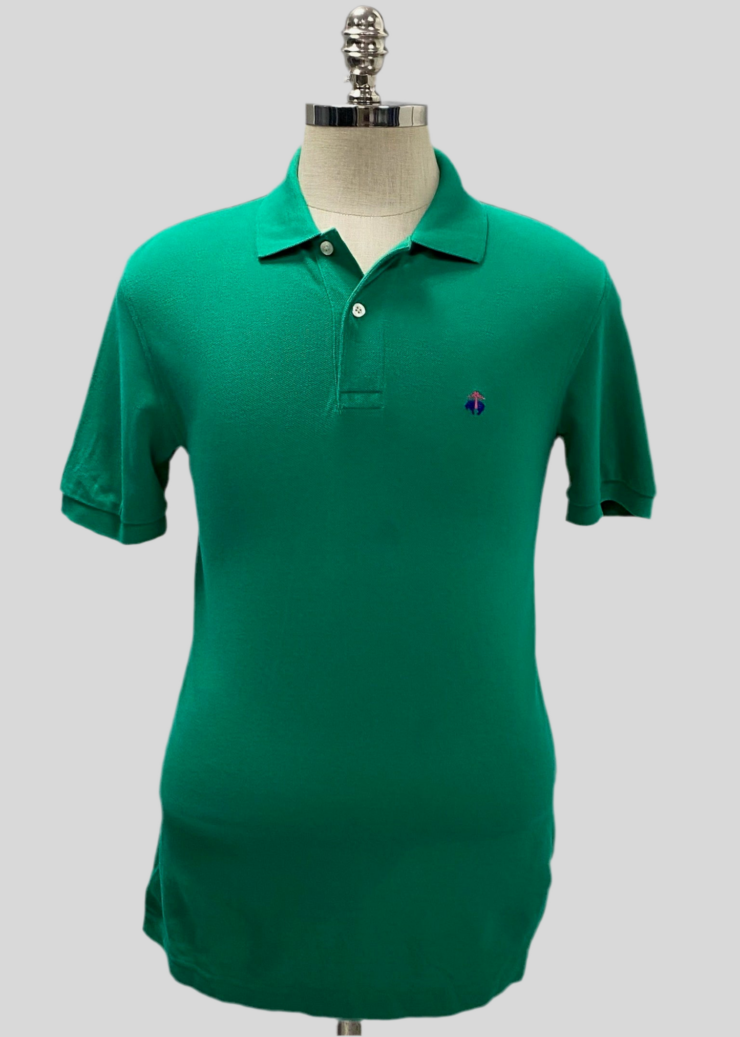 Camiseta Polo Brooks Brothers 🐑 color verde intenso Talla M Entalle Slim Fit