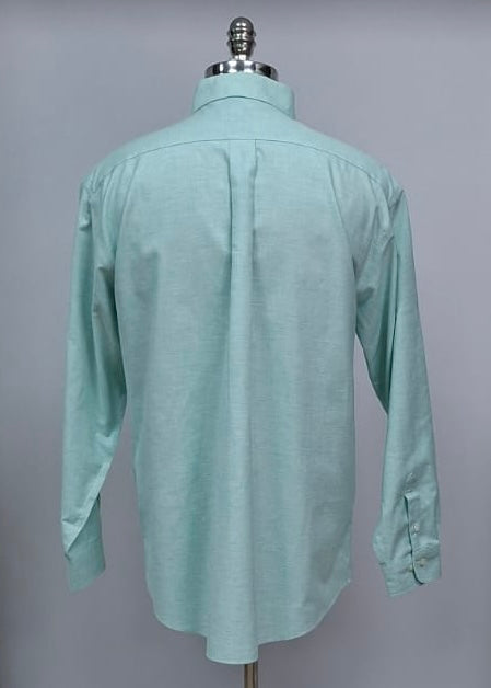 Camisa Brooks Brothers 🐑 color verde claro tornasol Talla XL Entalle Regular