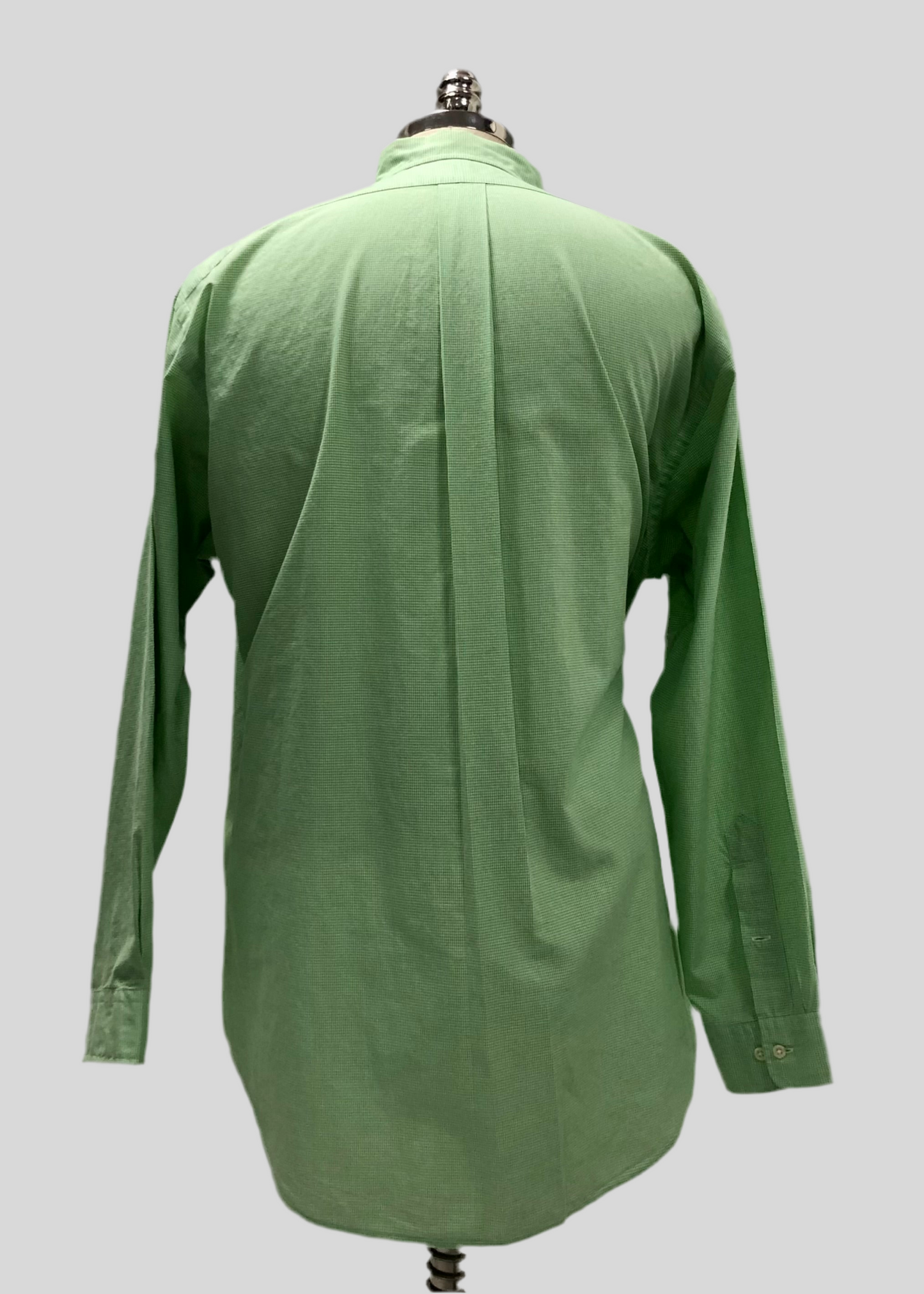 Camisa Polo Ralph Lauren 🏇🏼 con patron de cuadros finos en verde y blanco Talla XL Entalle Regular