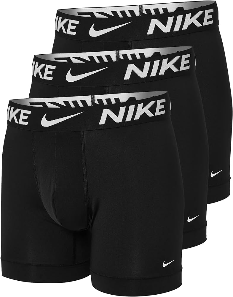 Paquete de 3 Calzoncillos tipo Boxer Nike Essential Micro - Tela dry-fit en color negro Talla S