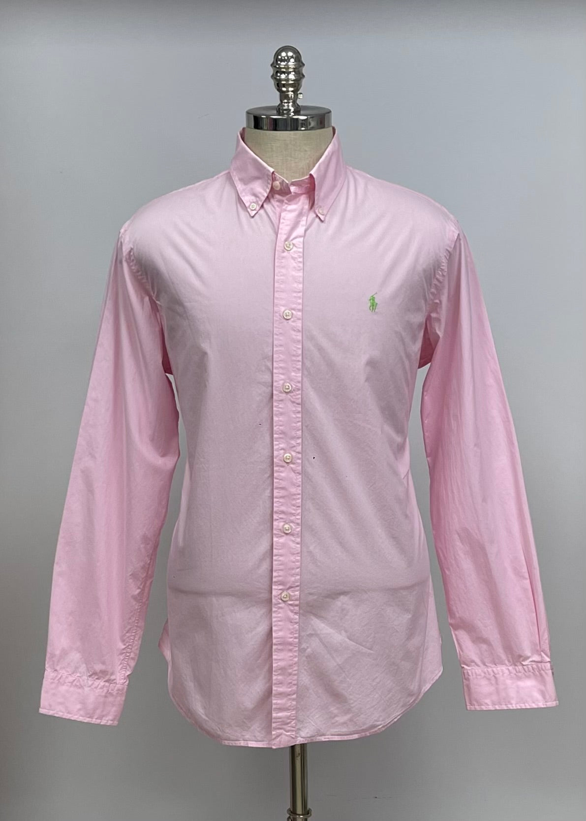 Camisa de botones Polo Ralph Lauren 🏇🏼 en color rosado claro Talla M Entalle Custom Fit