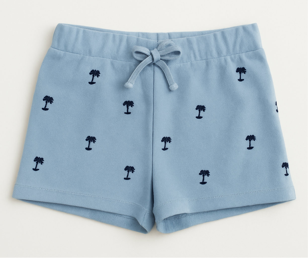 Short lounge de niña Polo Ralph Lauren 🏇 color celeste con diseño de logos Talla 7