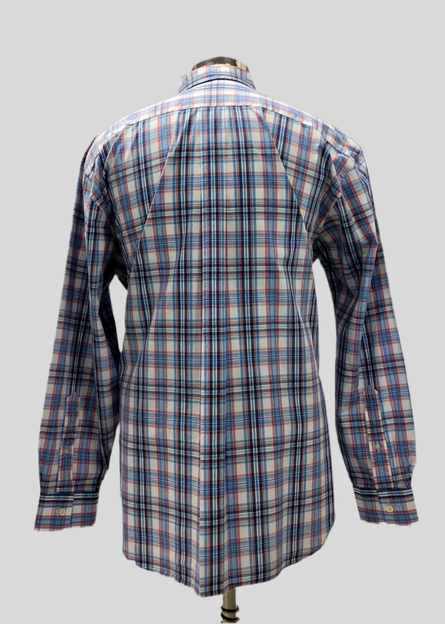 Camisa de botones Vineyard Vines 🐳 color blanco con patrón de cuadros en color rosado, azul y celeste Talla XL Entalle Regular