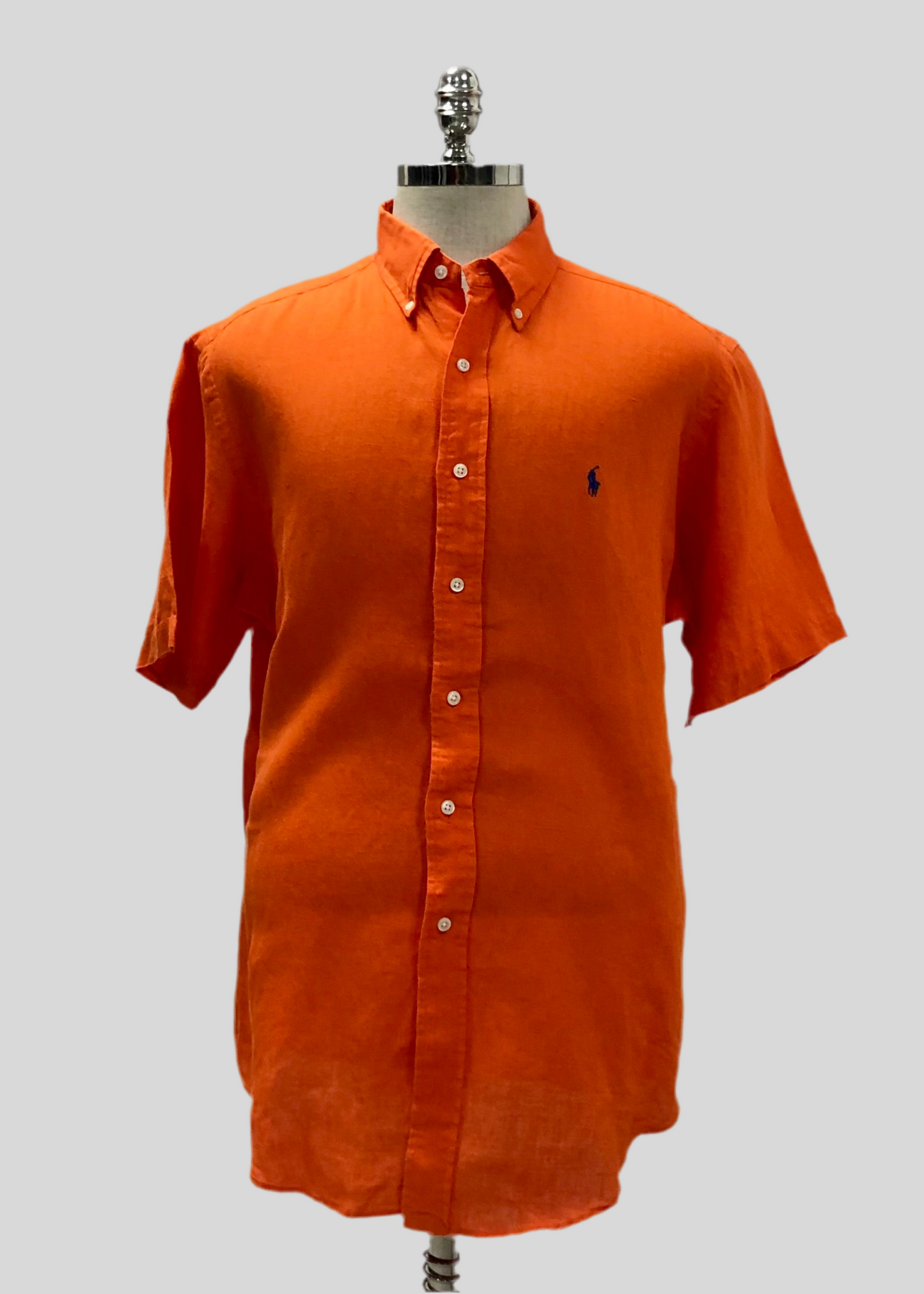 Camisa Polo Ralph Lauren 🏇🏼 de Lino en color naranja intenso Talla L Entalle Clásico
