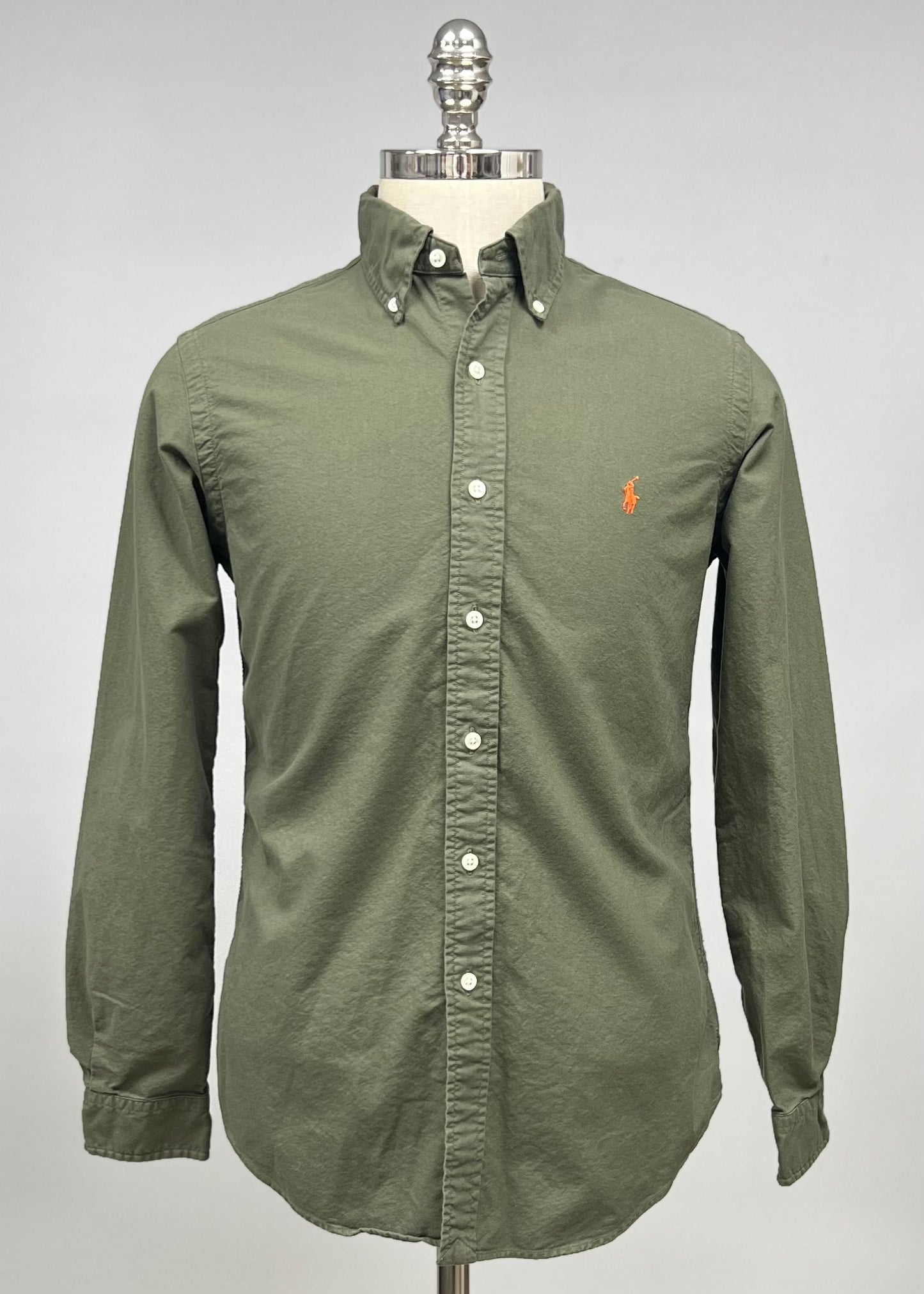 Camisa de botones Polo Ralph Lauren 🏇🏼 Oxford en color verde oliva Talla S Entalle Regular