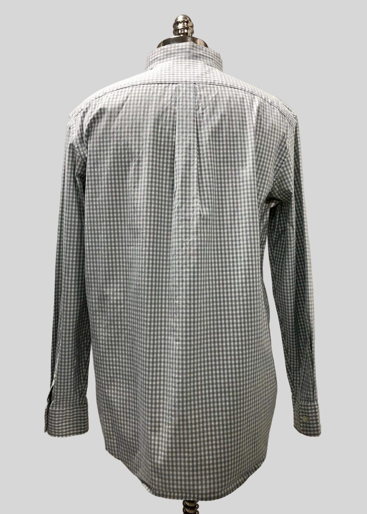 Camisa de botones Vineyard Vines 🐳 de cuadros gingham en color gris y blanco Talla L Entalle Clásico