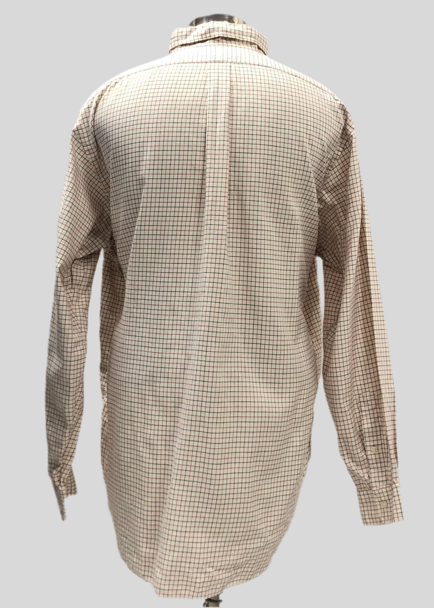 Camisa de botones Polo Ralph Lauren 🏇🏼 color blanco de cuadros rojo y negro Talla XL Entalle Clásico(ver descripción)