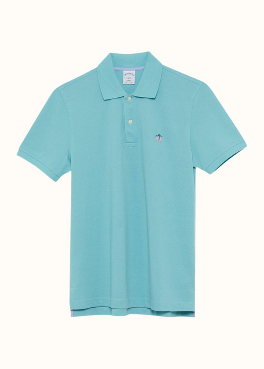 Camiseta Polo Brooks Brothers 🐑 color turquesa claro Talla M Entalle Slim Fit