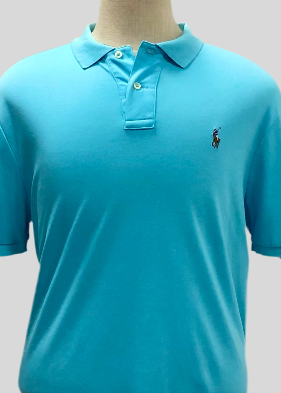 Camiseta Polo Ralph Lauren 🏇🏼color turquesa Talla XL Entalle Regular (ver descripción)