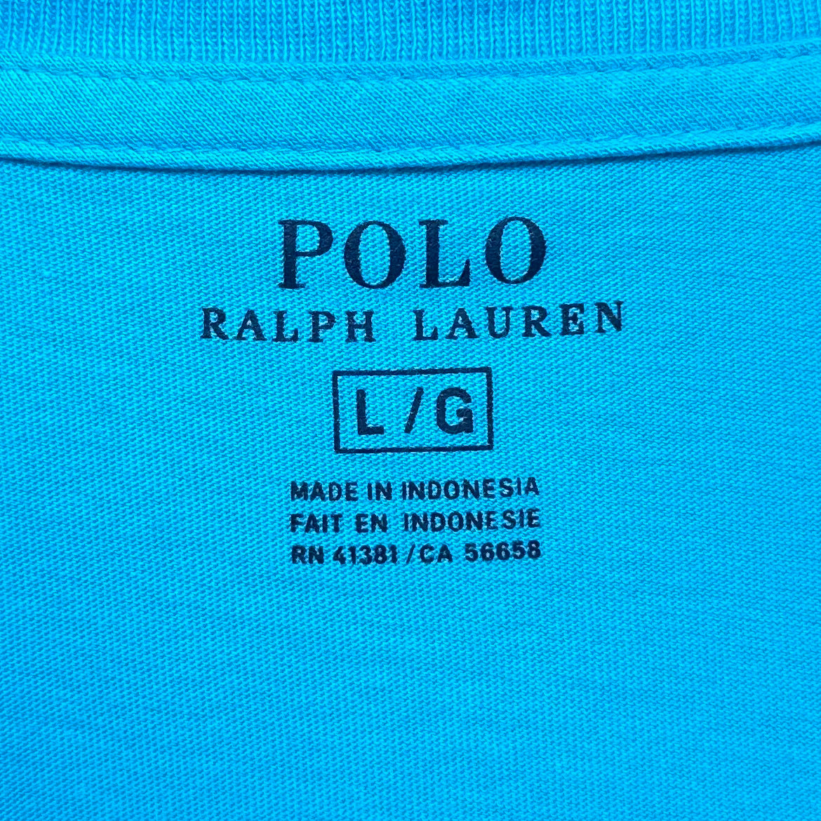 Camiseta cuello Redondo Polo Ralph Lauren 🏇🏼 color turquesa manga corta Talla Large Entalle Regular