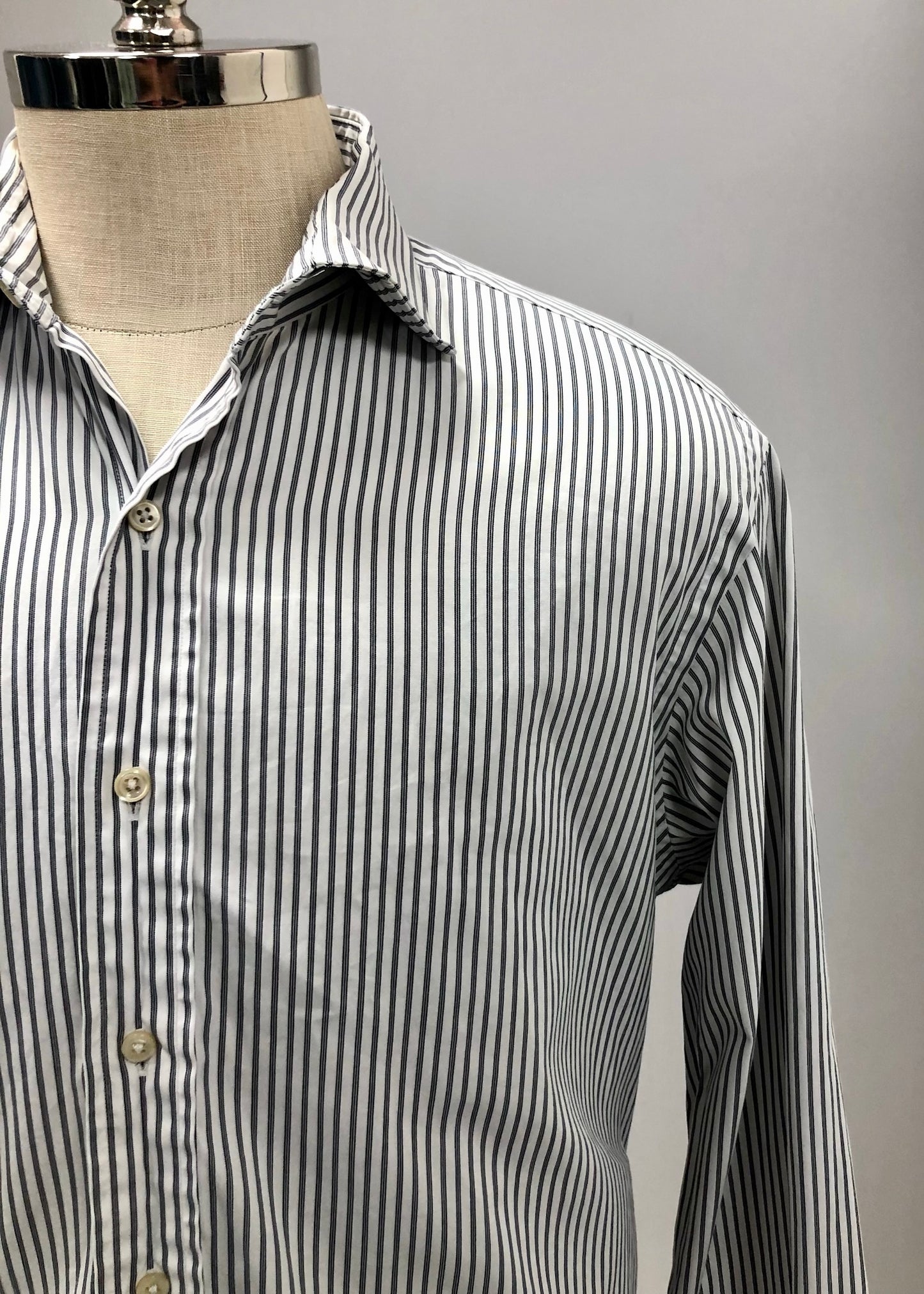 Camisa de botones Polo Ralph Lauren 🏇🏼 color blanco de rayas en negro Talla L Entalle Regular