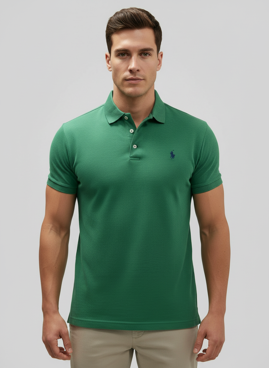 Camiseta Polo Ralph Lauren 🏇🏼 color verde oscuro Talla M Entalle Clásico