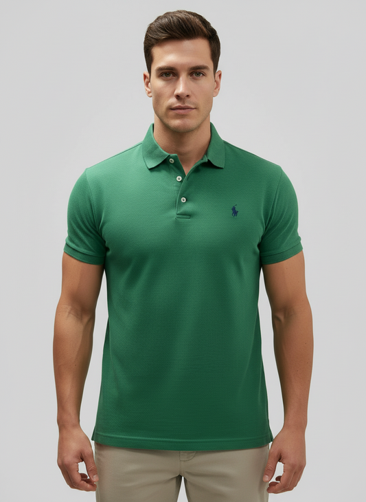 Camiseta Polo Ralph Lauren 🏇🏼 color verde oscuro Talla M Entalle Clásico