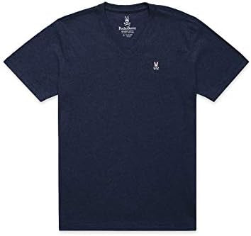 Camiseta cuello V Psycho Bunny 🐰 color azul grisáceo con logo tradicional bordado Talla L