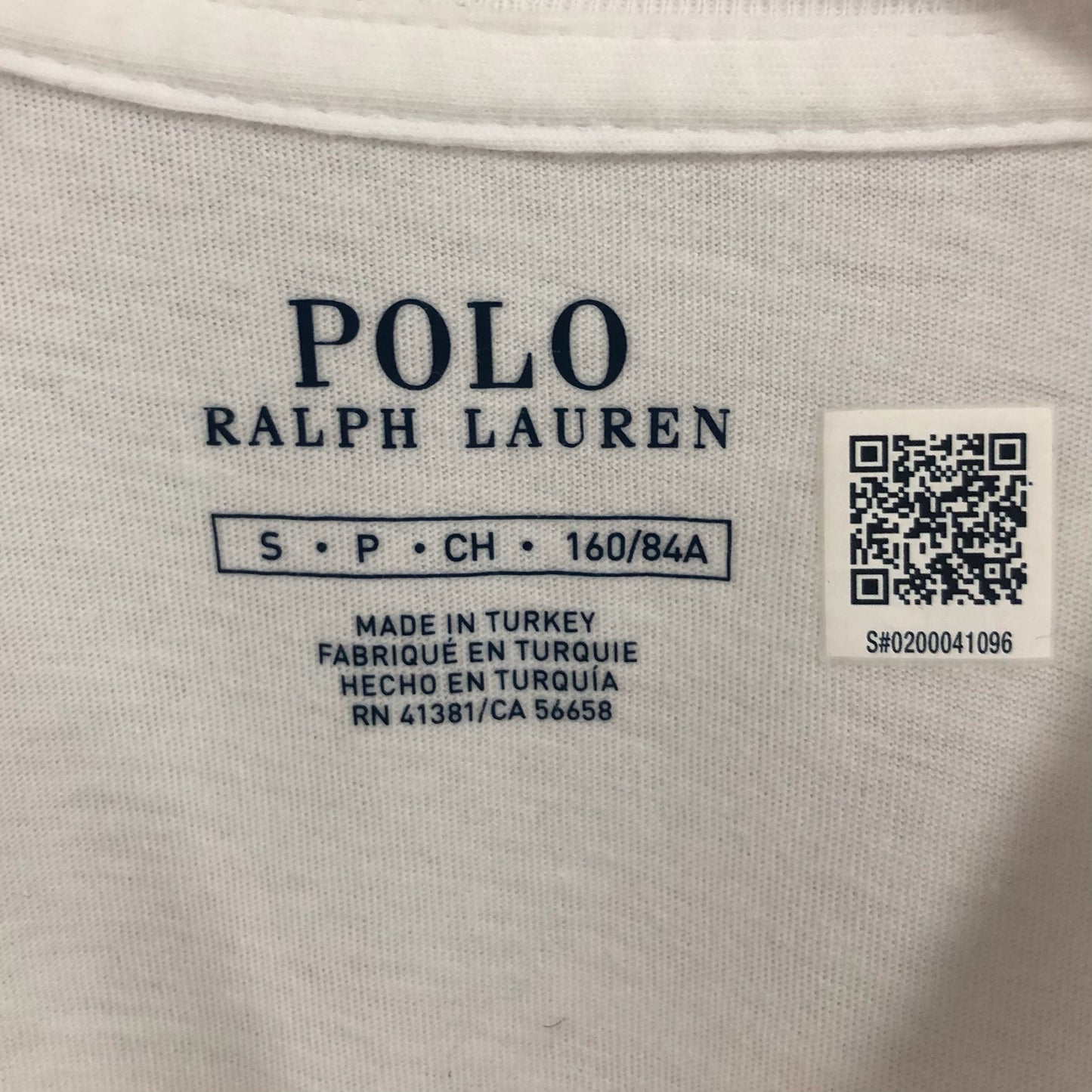 Camiseta de mujer cuello redondo Polo Ralph Lauren 🏇🏼 color blanco con logo en azul Navy Talla S Entalle Regular