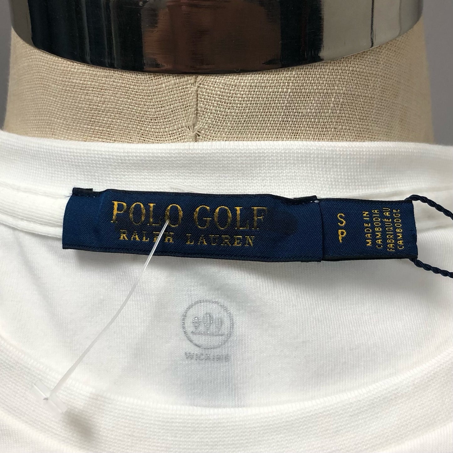 Camiseta cuello redondo de mujer Polo Ralph Lauren 🏇🏼 color blanco con diseño de Par-Tee en color azul navy y rojo Talla S y M Entalle Regular