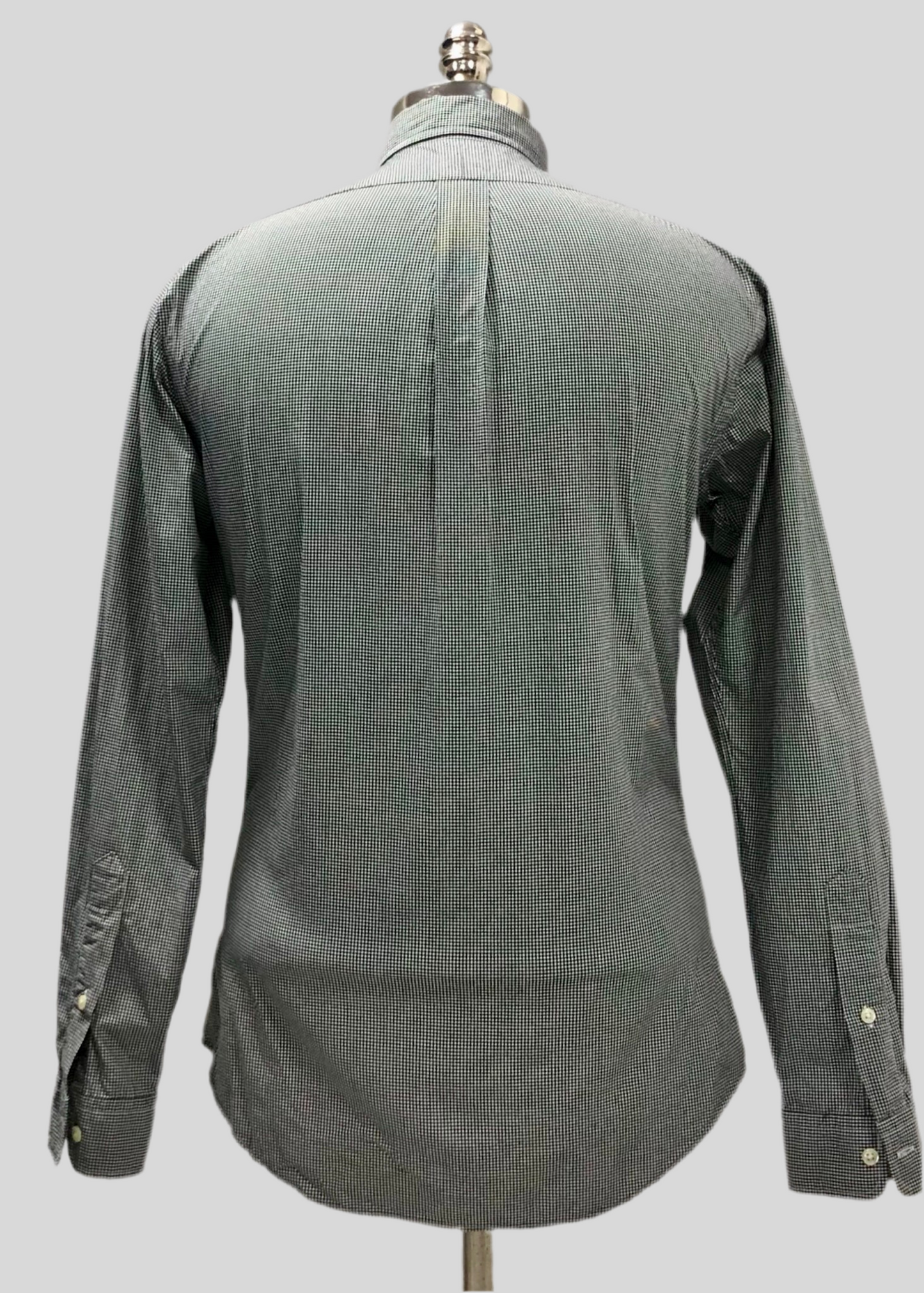 Camisa Polo Ralph Lauren 🏇🏼 con patron de cuadros finos negro y blanco Talla S Entalle Slim Fit