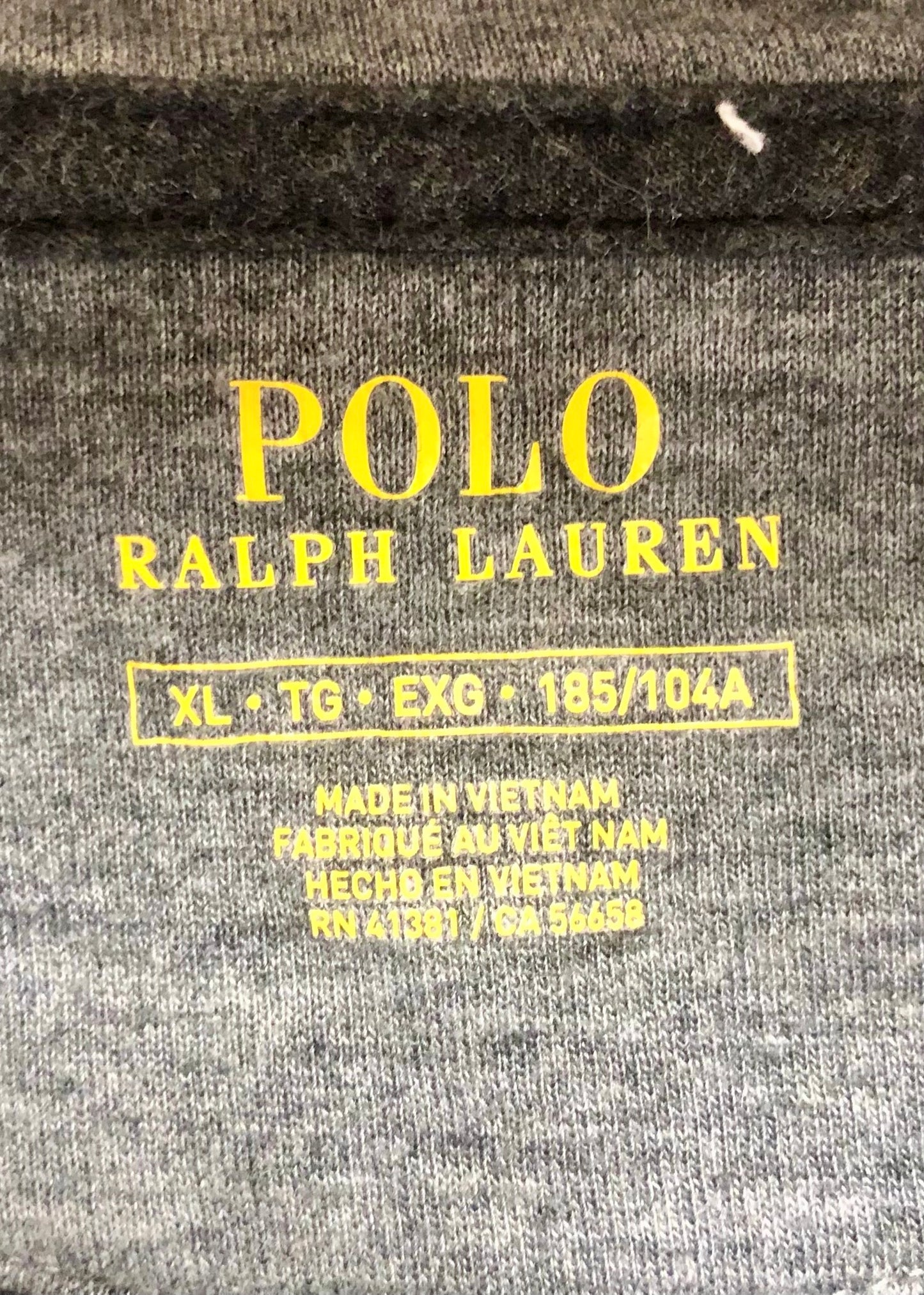 Sueter Jersey de botones Polo Ralph Lauren 🏇🏼 color gris oscuro con logo blanco Talla XL