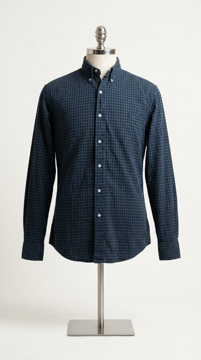Camisa Polo Ralph Lauren 🏇🏼 de cuadros verde oscuro y azul navy Talla L Entalle Regular