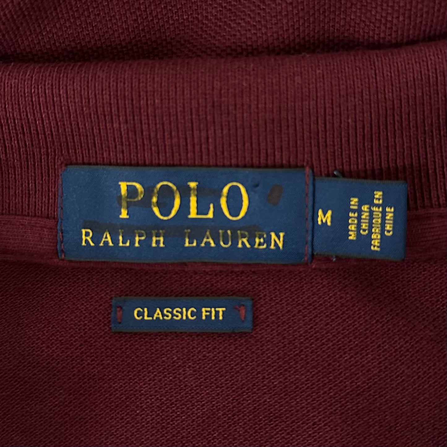 Camiseta Polo Ralph Lauren 🏇🏼 color rojo oscuro Talla M y XL Entalle Clásico