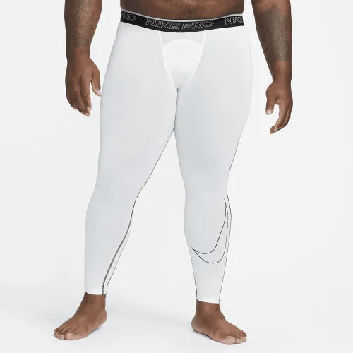 Mallas de entrenamiento Nike ✔️ Pro Dri-FIT para hombre en Color blanco y cintura en negro Talla L, XL y XXL