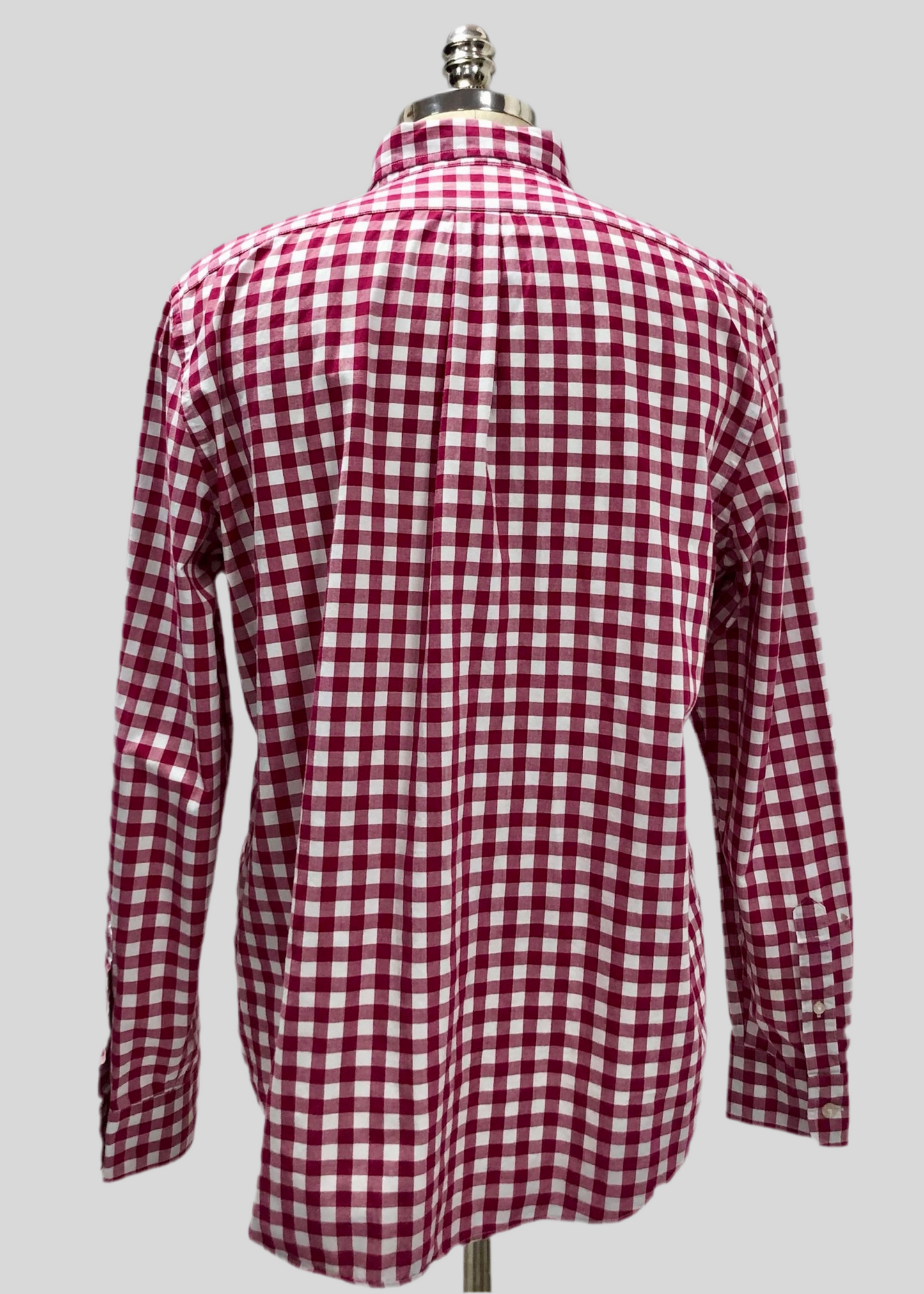 Camisa de botones Vineyard Vines 🐳 con patron de cuadros gingham en color rojo oscuro y blanco Talla L Entalle Slim Fit