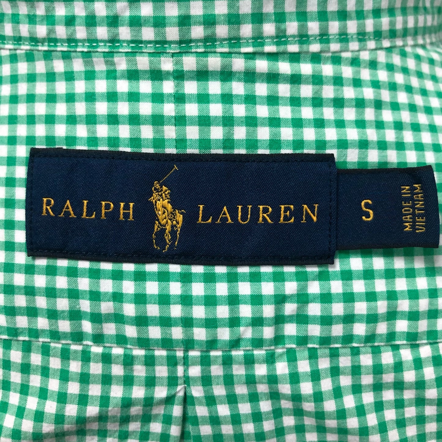 Camisa de botones Polo Ralph Lauren 🏇🏼 de cuadros gingham color verde y blanco Talla S Entalle Regular