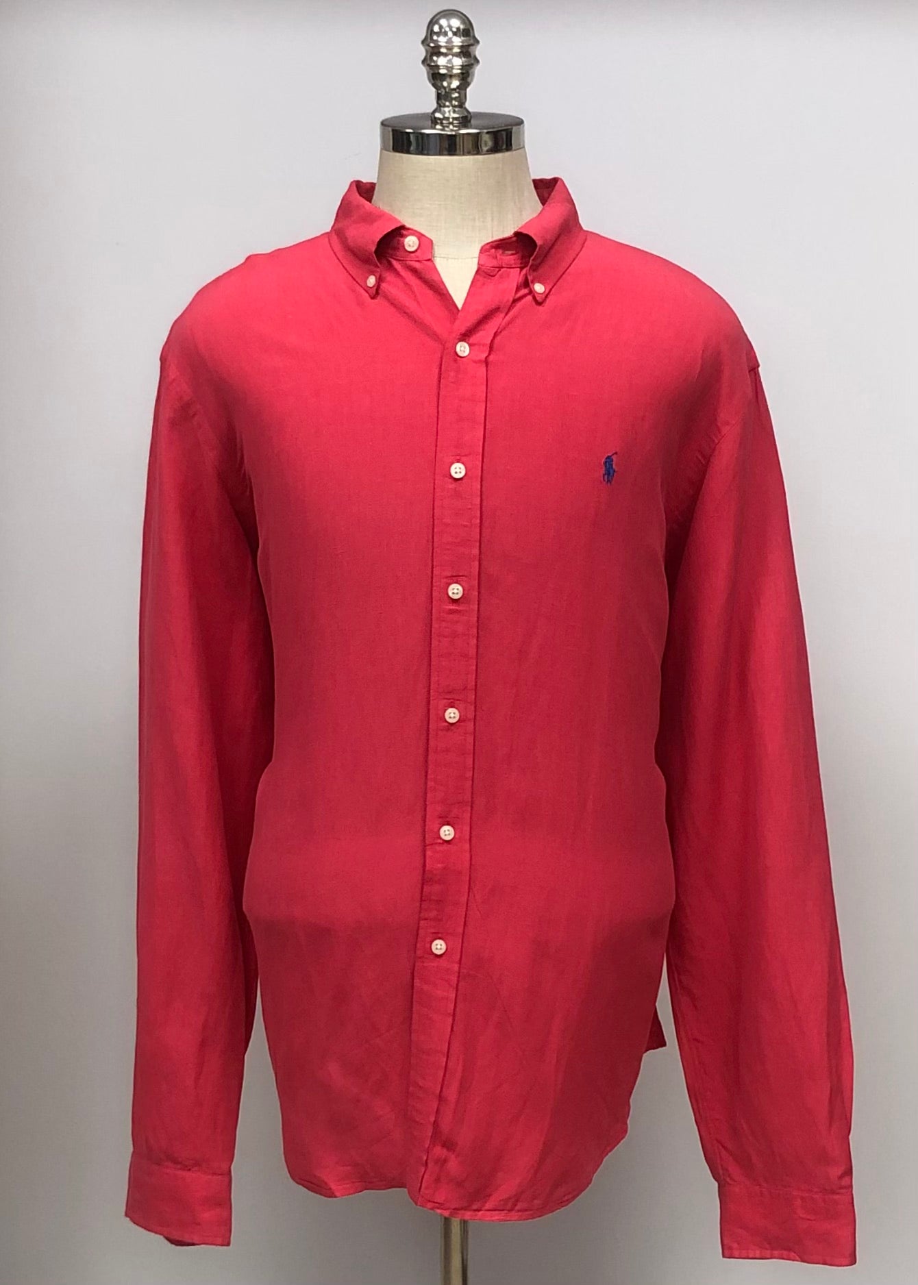 Camisa de botones Polo Ralph Lauren 🏇🏼 De Lino en color rojo Talla XXL Entalle Regular