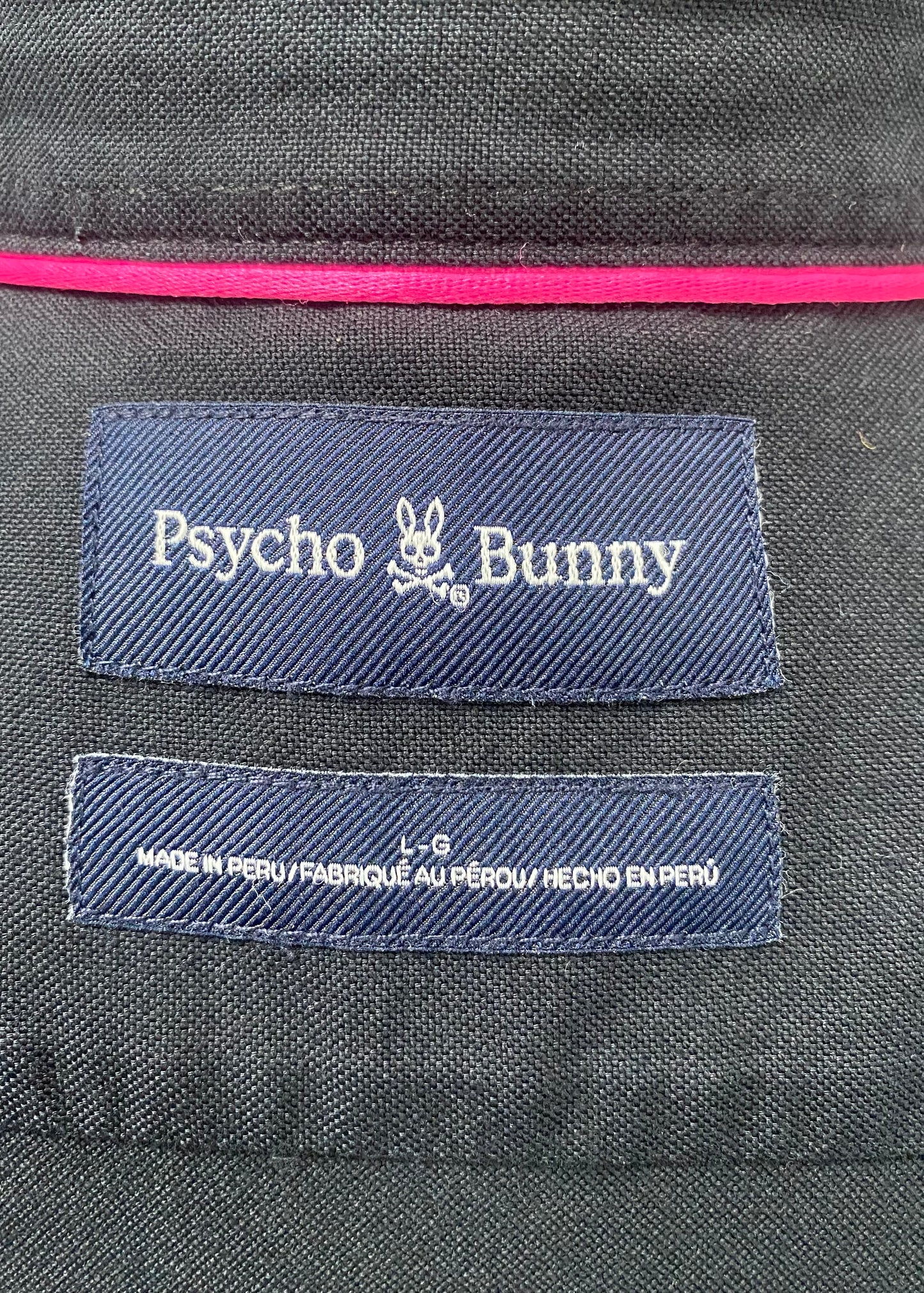 Camisa de botones Psycho Bunny 🐰  Oxford Color negro con logo tradicional Talla L y XL Entalle Regular