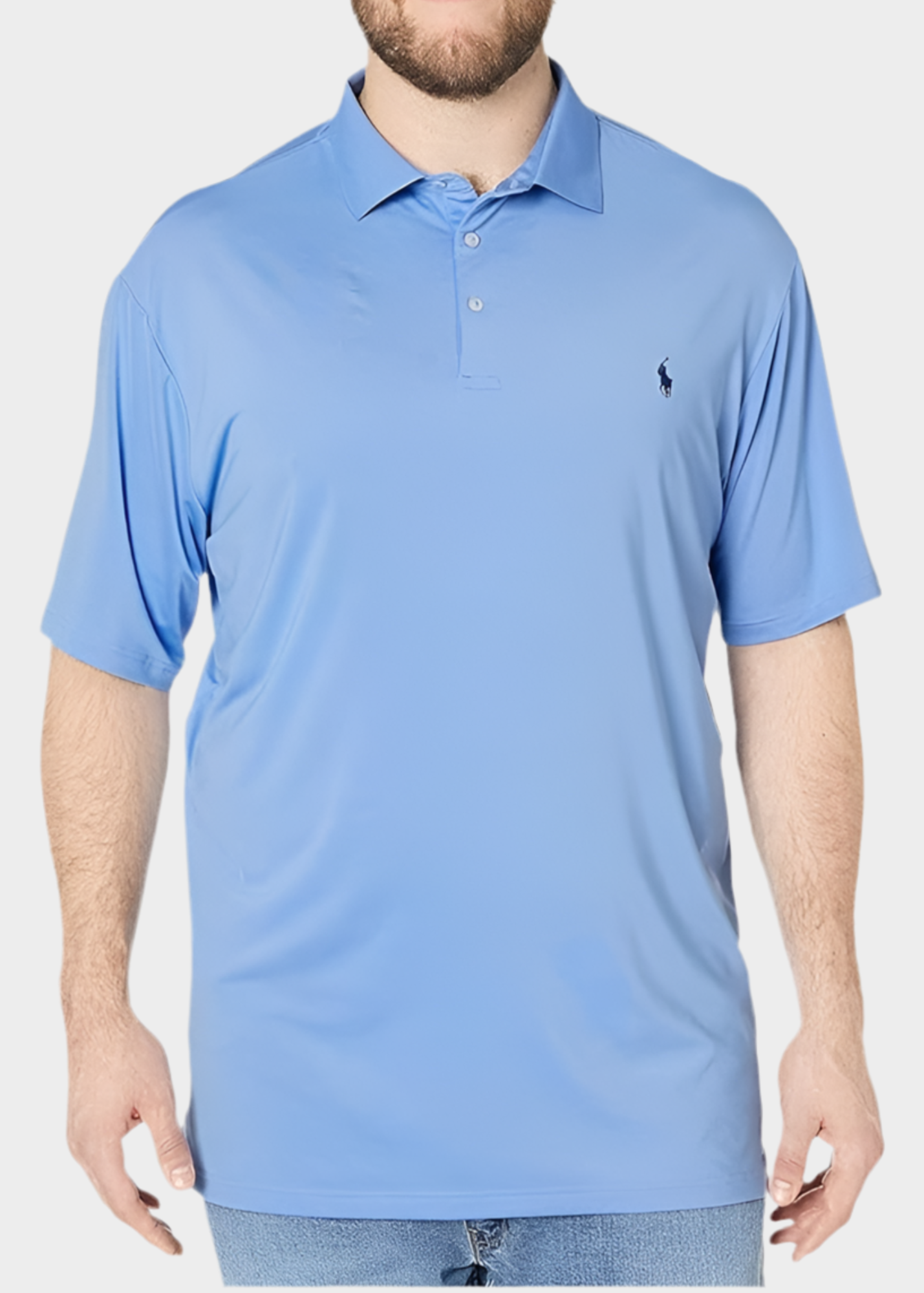 Camiseta Polo Ralph Lauren 🏇🏼 Tela performance color celeste Talla XXL Entalle Regular