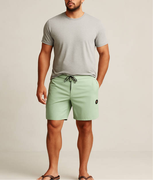 Short Híbrido Hurley 🏄🏽‍♂️ Tela performance color verde claro talla XL (38)