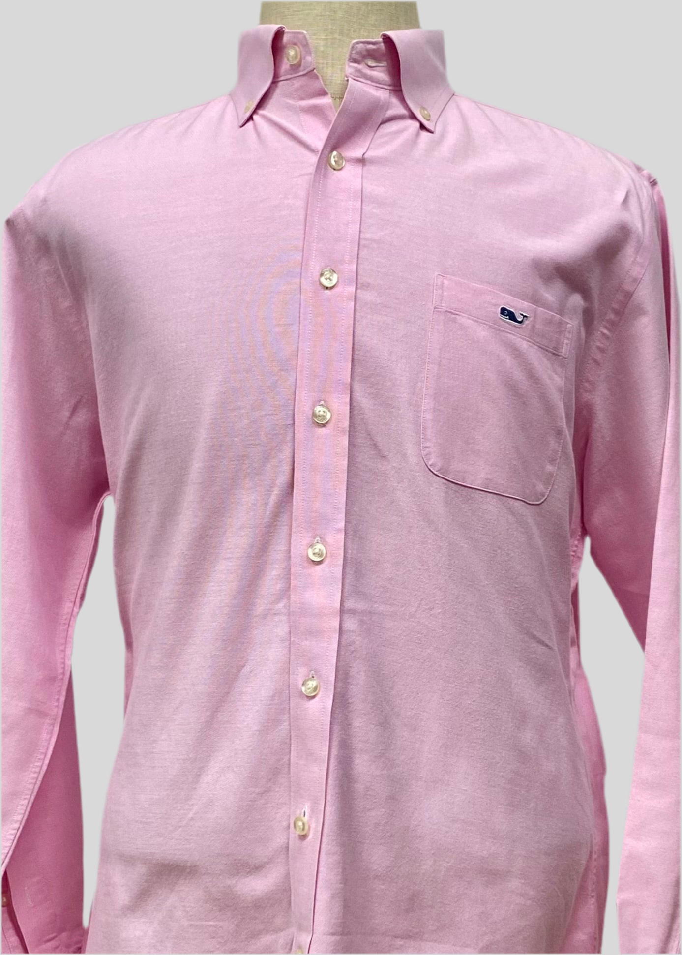 Camisa de botones Vineyard Vines 🐳 Oxford Color rosado claro Talla L Entalle Slim Fit