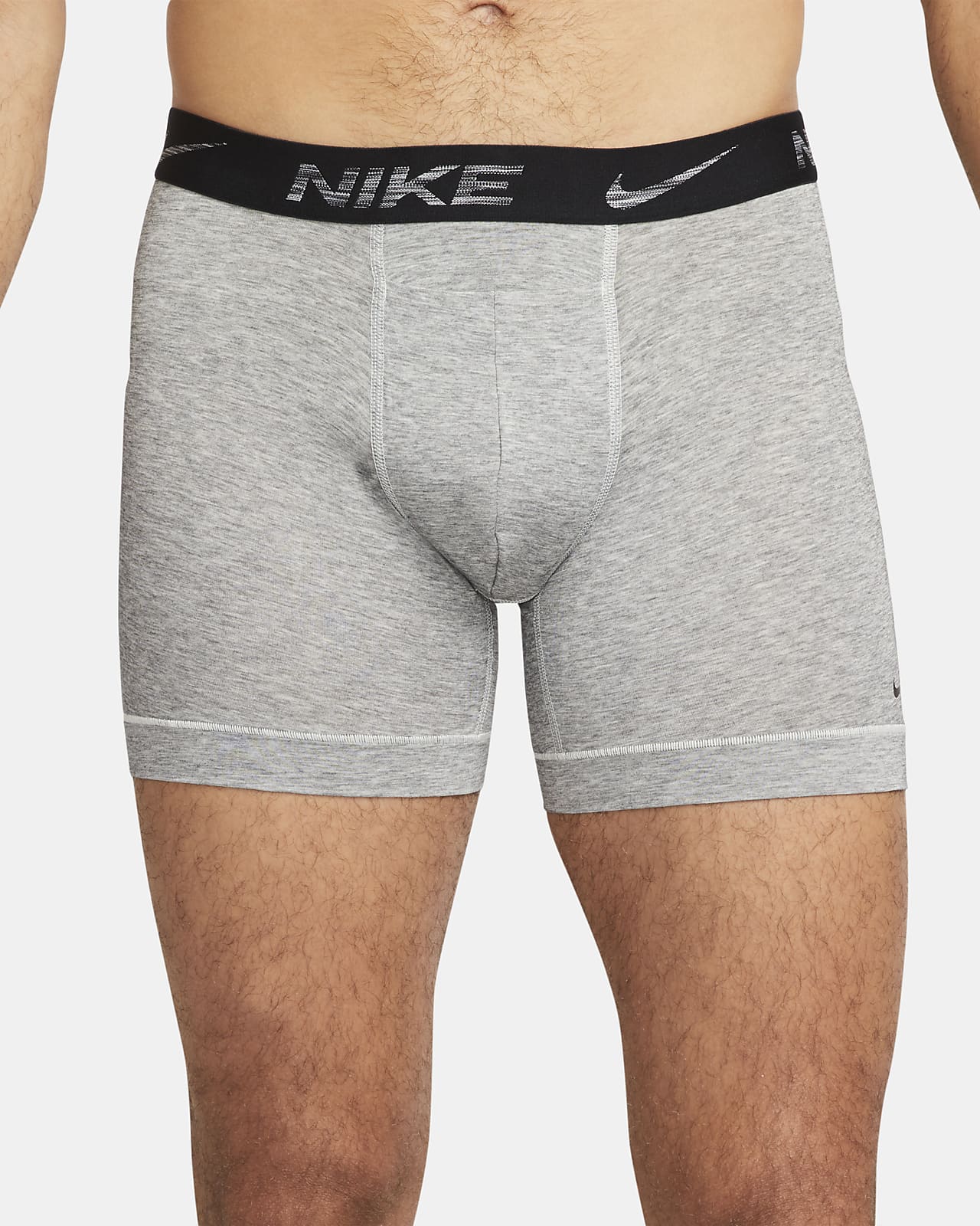 Paquete de 2 Calzoncillos tipo Boxer Nike Dri-Fit Ultra Stretch Micro - Tela dry-fit en color gris Talla M