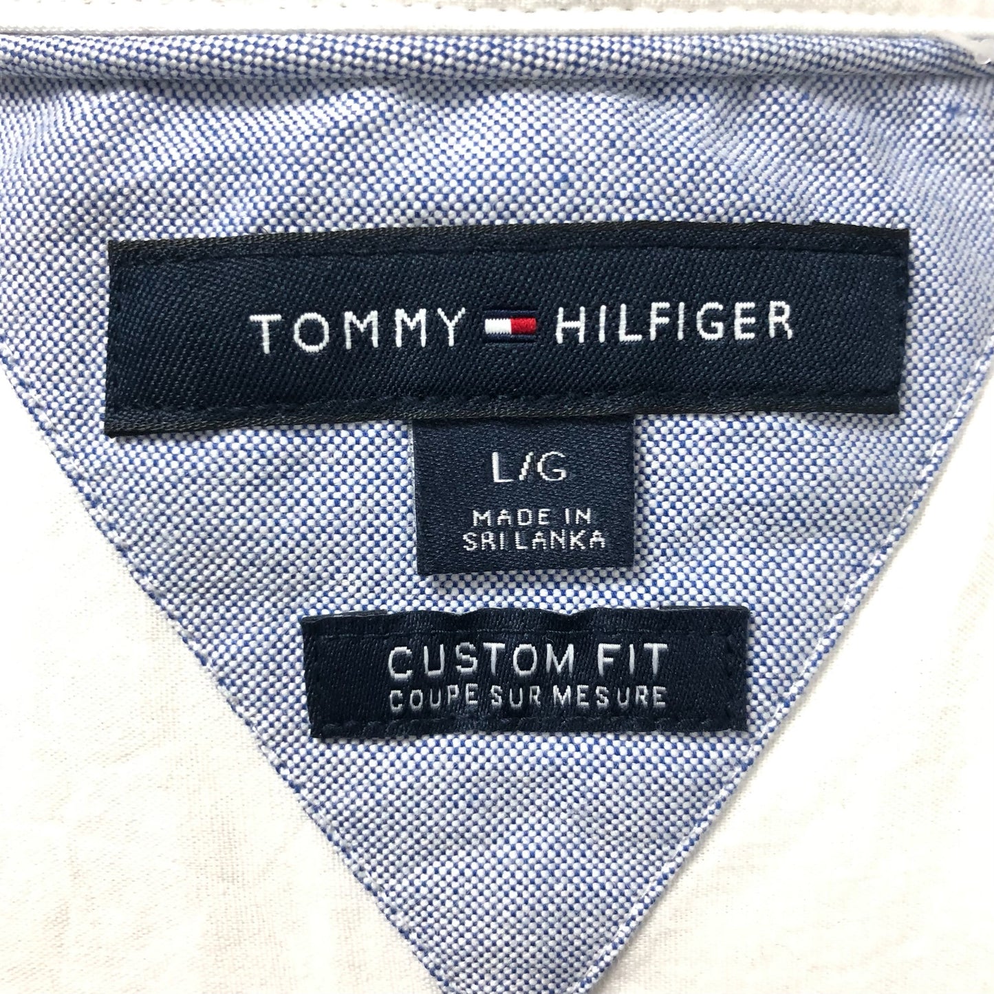 Camisa de botones Tommy Hilfiger 🇺🇸 en color blanco Talla L Entalle Custom Fit