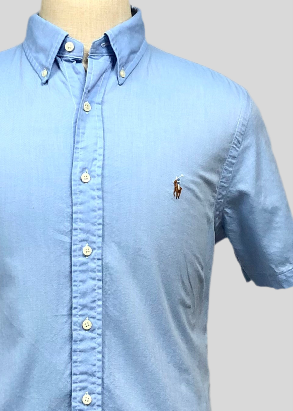 Camisa de botones en color celeste Oxford Polo Ralph Lauren 🏇🏼 Talla L Entalle Slim Fit
