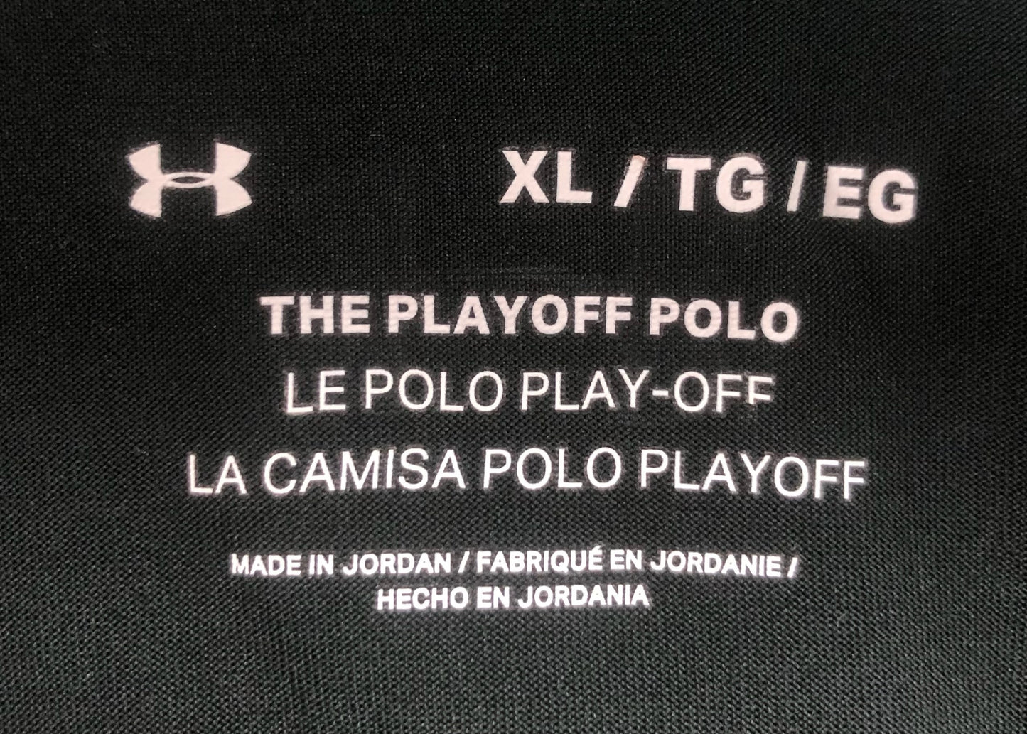 Camiseta polo Under Armour 🏋🏻 de franjas en negro, turquesa y blanco Tela Performance Talla XL Entalle Regular