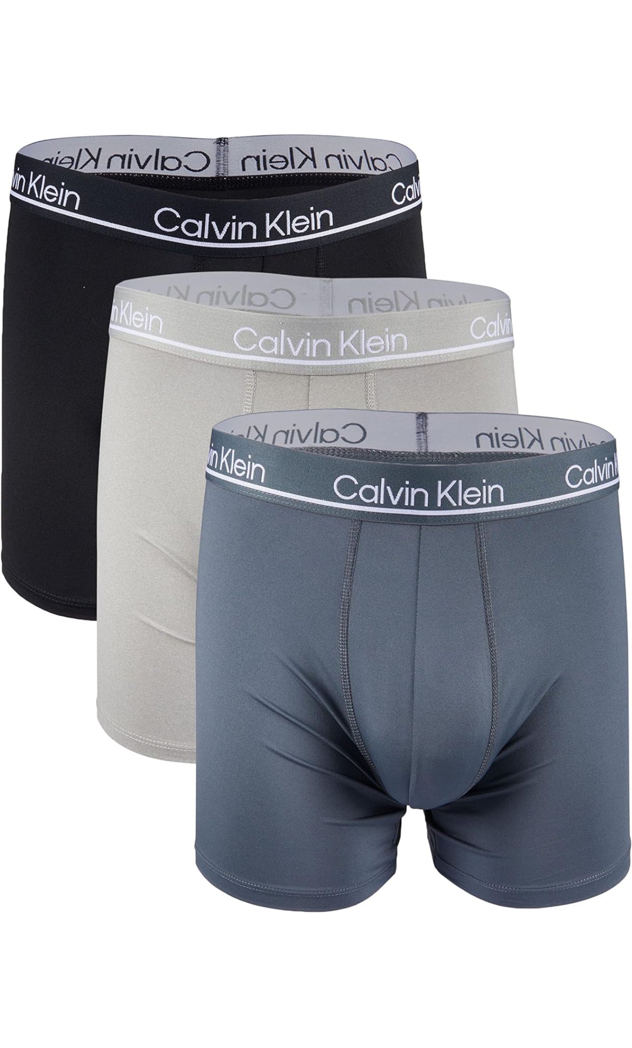 Paquete de 3 Calzoncillos tipo Boxer Calvin Klein de Microfibra - Tela ligera en Talla L