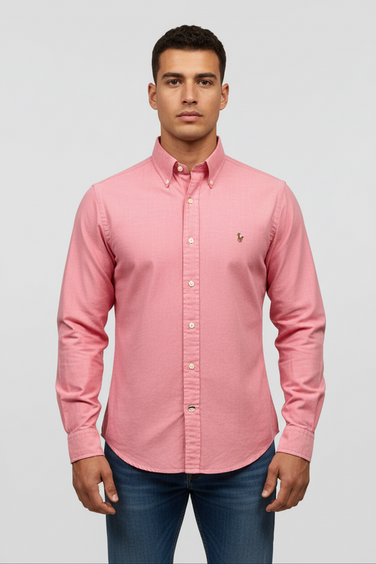 Camisa de botones Polo Ralph Lauren 🏇🏼  en color salmon Talla L Entalle Regular