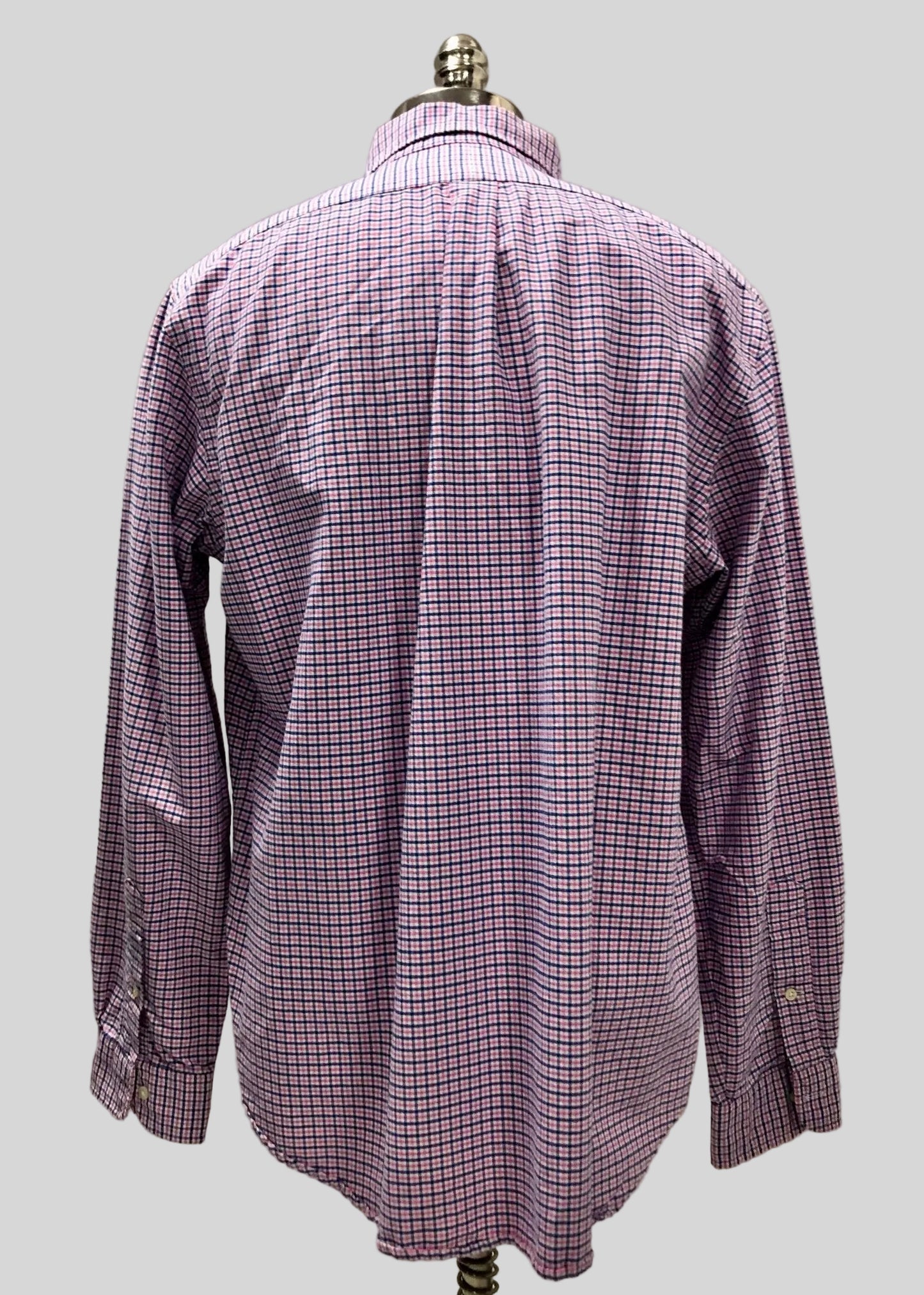 Camisa de botones Polo Ralph Lauren 🏇🏼 Oxford color blanco de cuadros rosado y azul Talla XL Entalle Regular