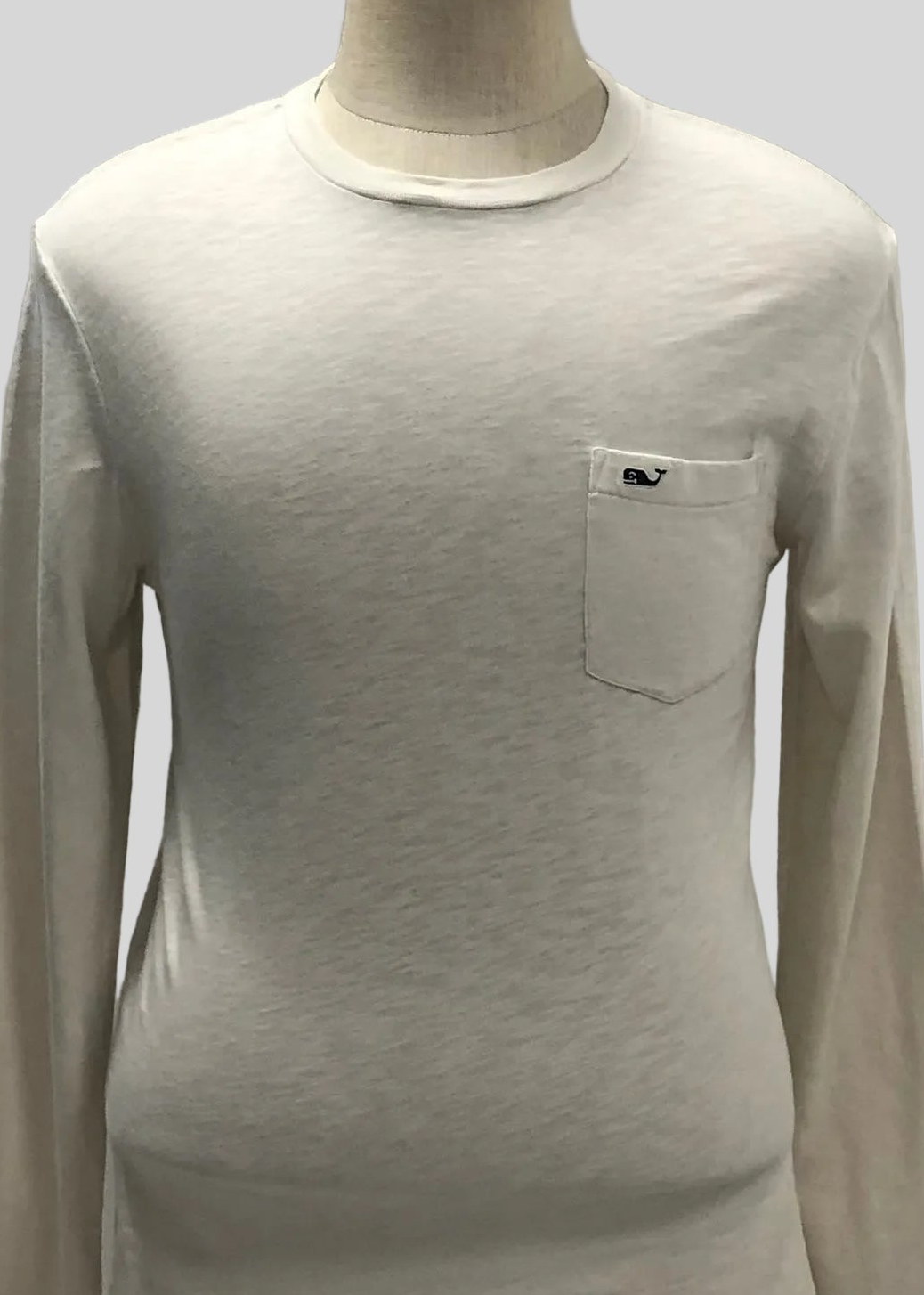 Camiseta cuello redondo Vineyard Vines 🐳 color crema manga larga Talla S