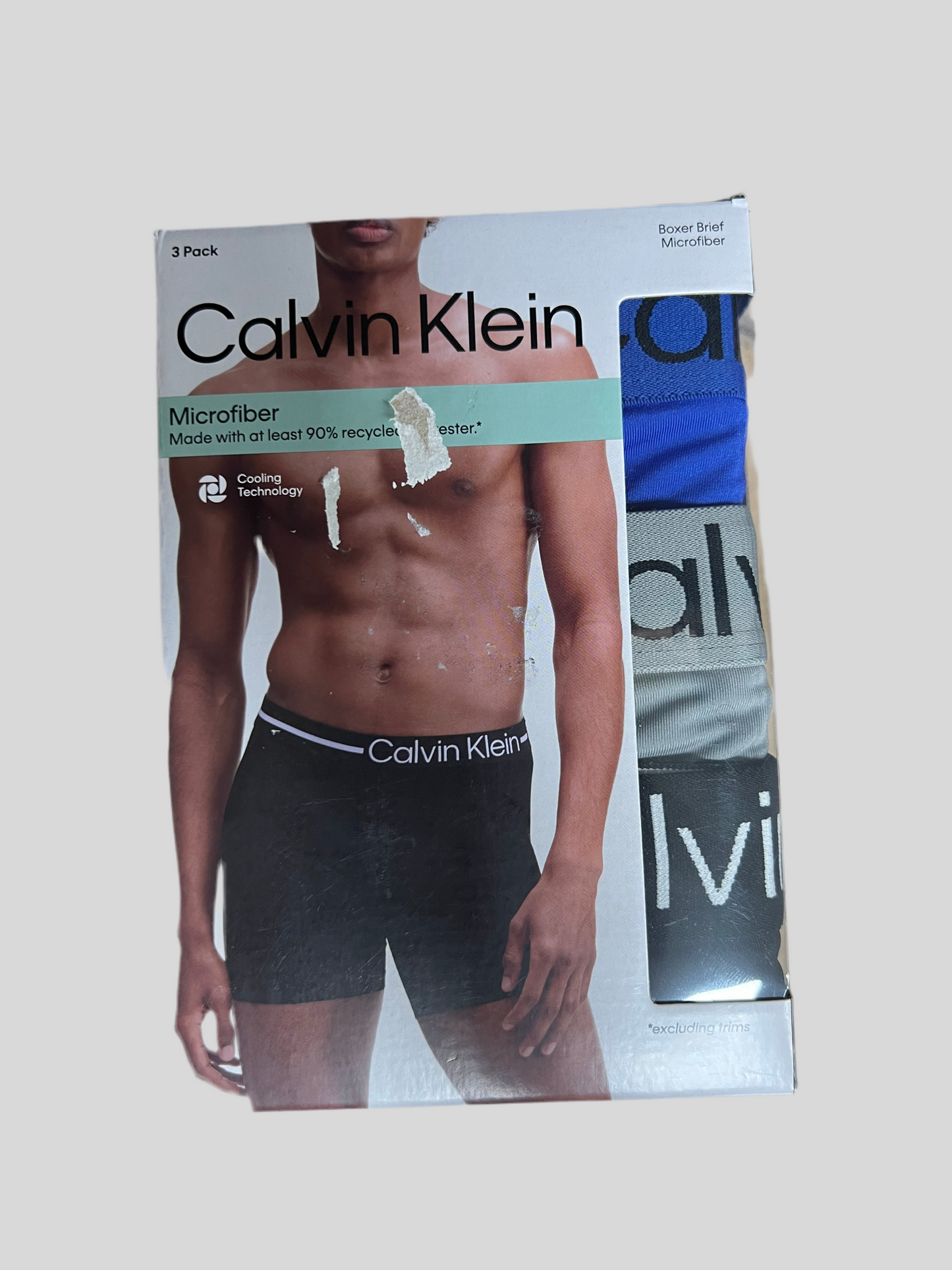 Paquete de 3 Calzoncillos tipo Boxer Calvin Klein de Microfibra - Cooling Technology en Talla S