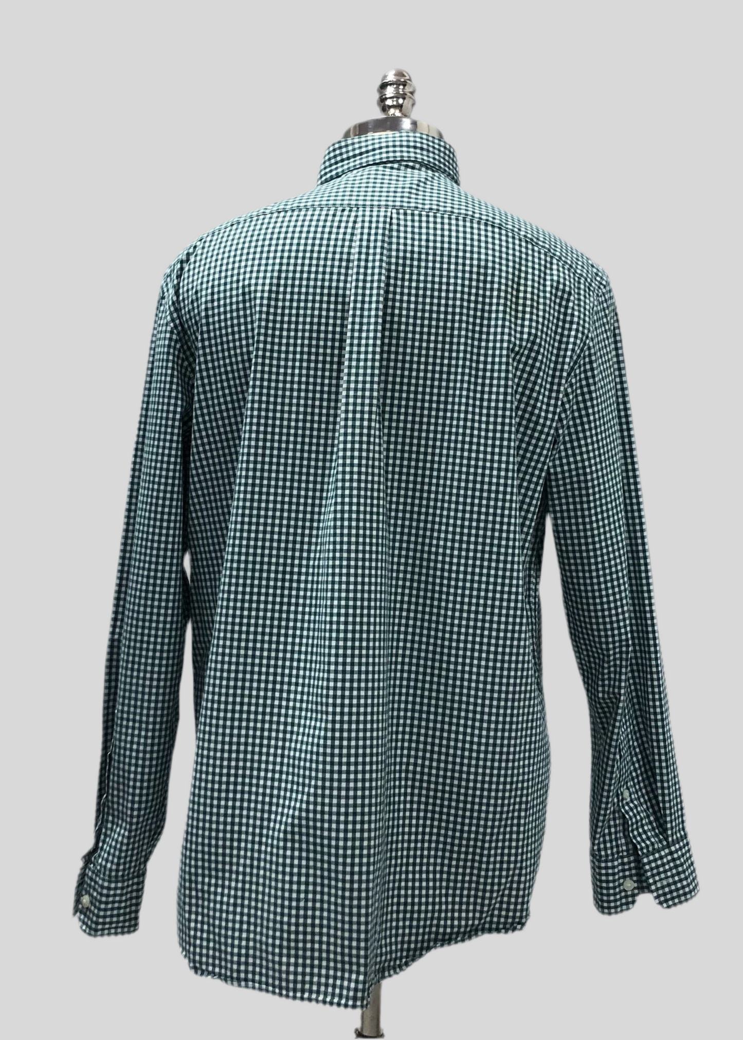 Camisa Vineyard Vines 🐳 con patron de cuadros gingham en color verde oscuro y blanco Talla L Entalle Clásico