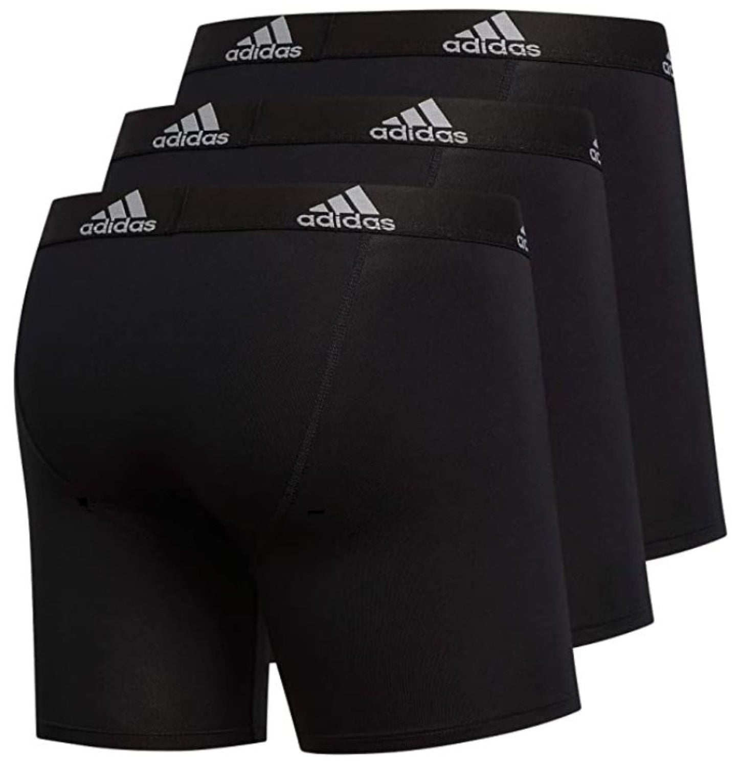 Combo de 3 Boxers Briefs Adidas Tela Performance color Negro Talla S