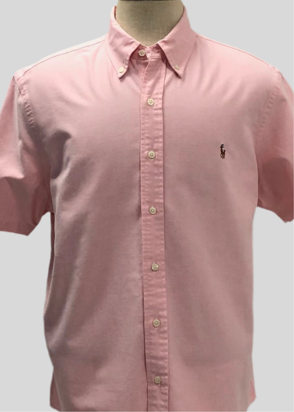 Camisa de botones Polo Ralph Lauren 🏇🏼 Oxford en color rosado claro Talla XL Entalle Clásico